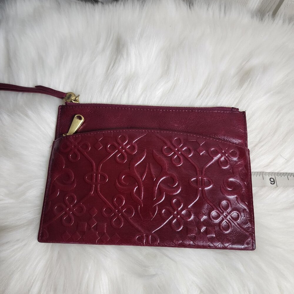 HOBO NOA Embossed leather wristlet